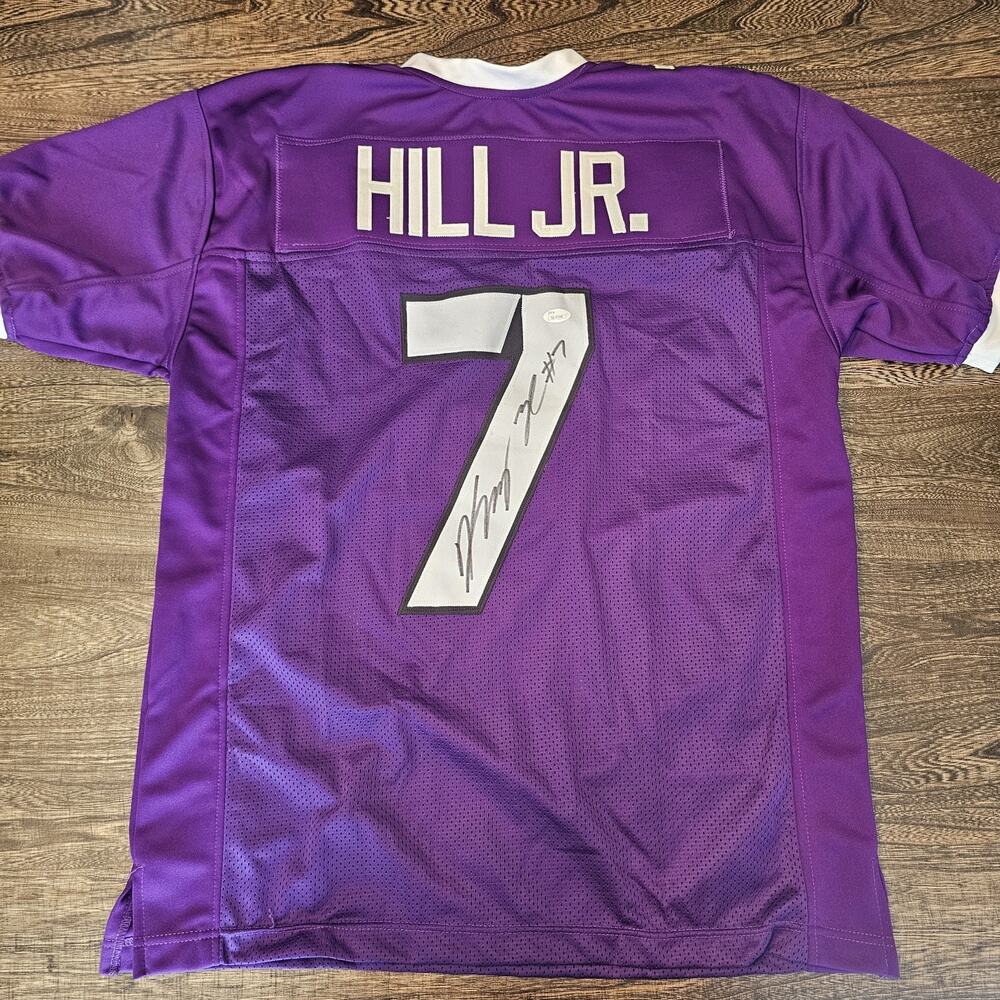 JSA Authenticated Signed Auto Kenny Hill TCU Texas NCAA College Jersey XL